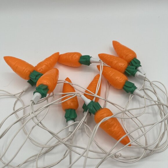 Vintage EASTER Carrot LIGHT Sets TESTED Indoor Outdoor Blow Mold 1996 - Picture 1 of 10